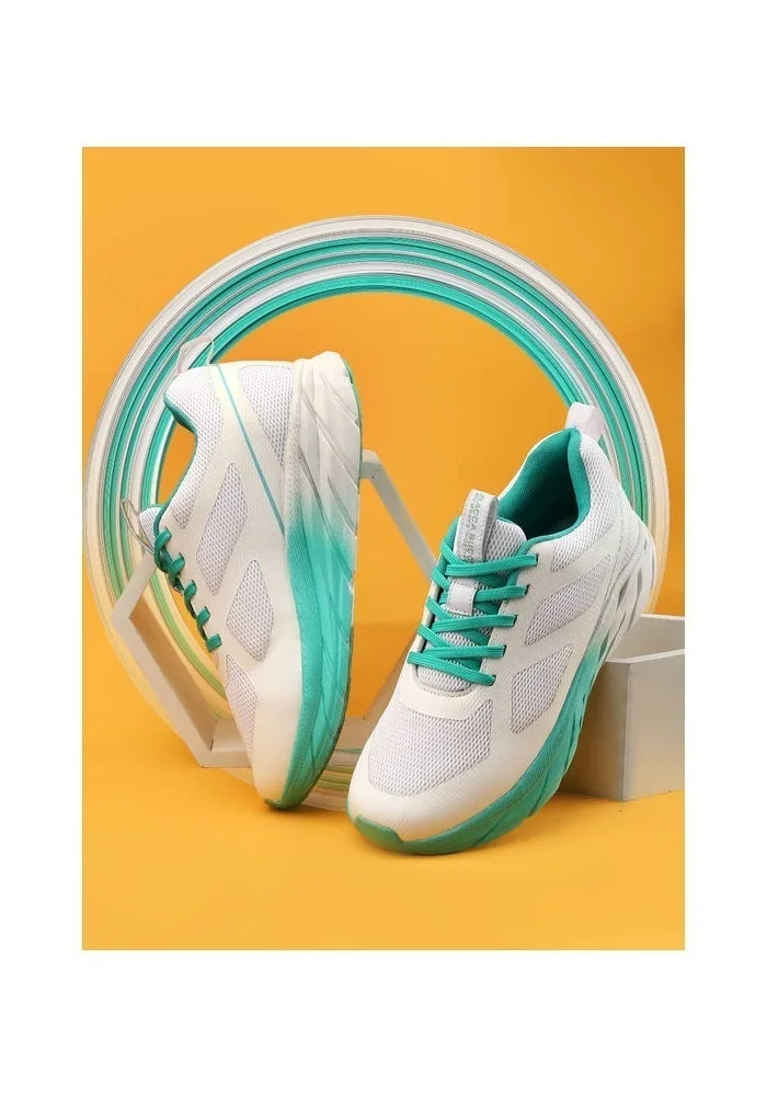 Bacca Bucci White Green Sprint Mystique High-Performance Athletic Sneakers for Women | Best Price UAE